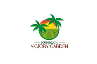 design beautiful community garden farm logo
