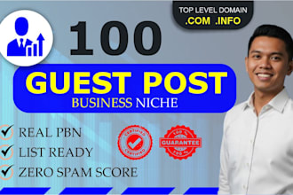 publish 100 guestpost backlink on business tld website