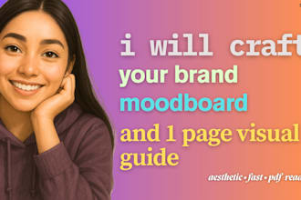 create a unique,  bespoke moodboard and 1 page visual guide