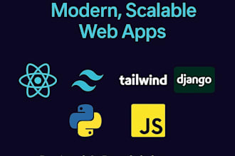 build fullstack website using react next js django and apis
