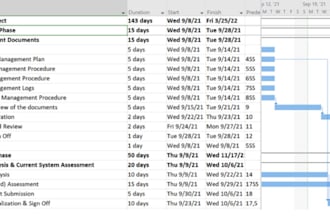 create gantt chart, project plan, project management task