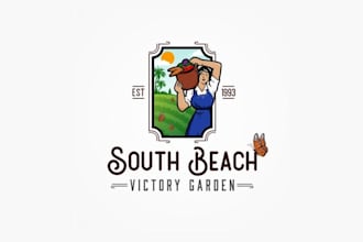 design amazing community garden logo