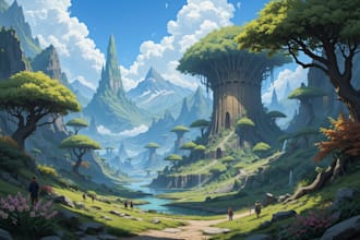 make your environment concept art, fantasy worlds