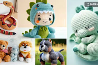 write detailed amigurumi, crochet pattern, for etsy shop with plush toys