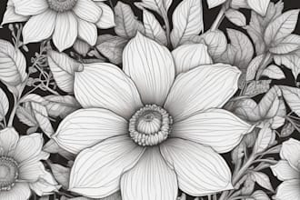 draw botanical illustrations of flowers, plants, fruits