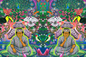 do psychedelic illustration trippy t shirt surreal  psychedelic album cover art