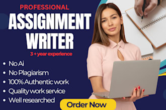 write well researched, plagiarism free assignments
