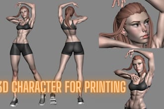 sculpt 3d character for printing or highpoly game model