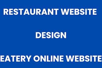 design a professional eatery restaurant website design