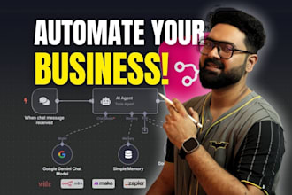 build ai agents and workflow automations using n8n, make, or zapier