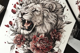 create custom tattoo design, tattoo sleeve in my style