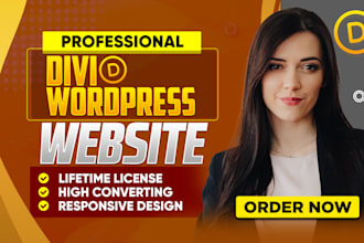 build divi wordpress website,divi website design or redesign with divi theme