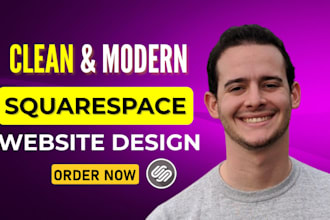 do clean and modern squarespace website design business website development