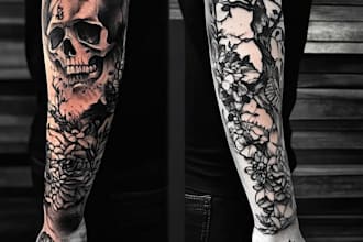 professionally design your sleeve tattoo , chest tattoo