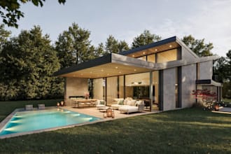 redesign exterior render, build apartment from plan, luxury villa project, cgi