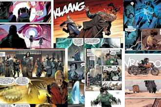 draw comic book, custom illustration, graphic novel as comic book artist