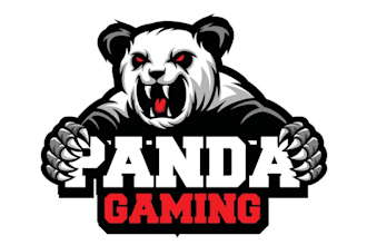 design a panda gaming mascot logo with unlimited revision