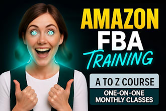 provide complete amazon fba training, coaching and mentorship 1 to 1 live