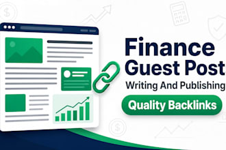 write and publish finance blog guest post with SEO backlink services