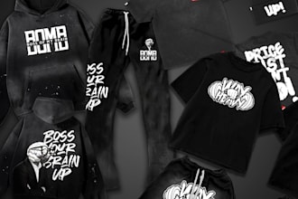 create merch designs and mockups for your clothing brand