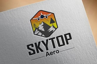 do transport logistic aviation and trucking logo