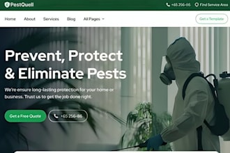 build squarespace pest control companies website fumigation website pest website