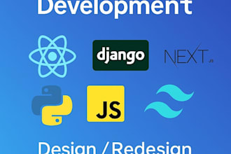 develop and redesign modern websites using react js django