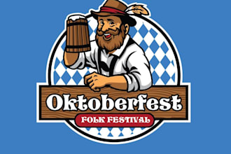 design high quality oktoberfast t shirt logo with my fastest delivery