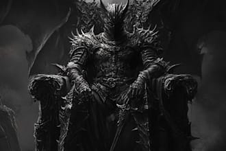 make brutal, dark, horror, metal art illustration