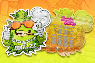 design custom shaped, die cut weed pouch and cannabis mylar bags