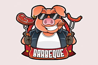 design high quality pig t shirt logo with free source file