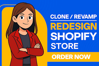 clone, revamp or redesign shopify store shopify expert help