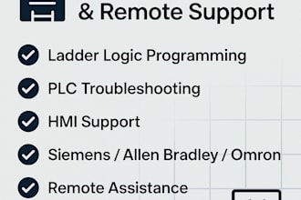 provide plc programming, troubleshooting, and remote support