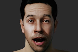 create realistic 3d metahuman 3d character model model zbrush for your films