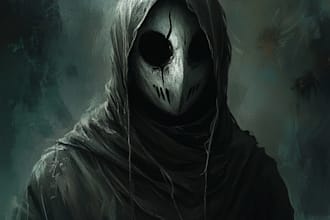 draw coloring dark art, metal, and horror illustration