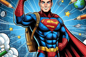 do photo to cartoon character superhero comic book
