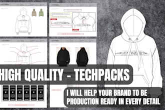 create professional production ready clothing tech packs