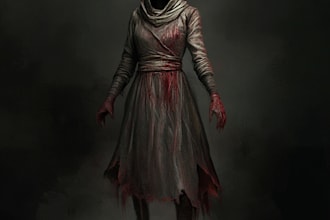 draw detailed dark art and heavy metal horror illustration