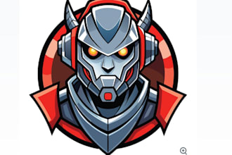 create robot logo in high definition