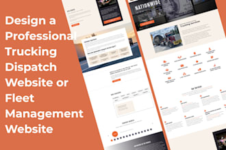 design a professional trucking dispatch website or fleet management website