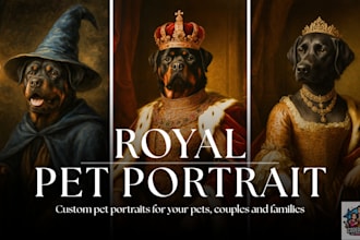 turn your pet photo into a majestic royal portrait with ai art