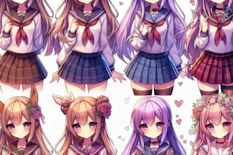 do your character in cartoonish or marvel or anime style