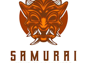 design samurai mask logo for your company