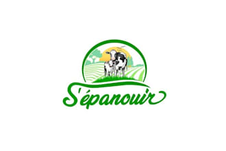 make outstanding dairy cow logo for the agricultural sector