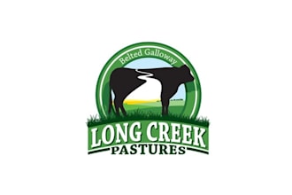 design best quality minimal creek pastures logo
