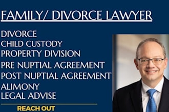 draft family law, marriage, and divorce document in 24hrs as a US family lawyer