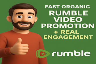 super quick fast organic rumble video promotion and real engagement