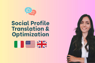translate your instagram or linkedin bio from italian to english or vice versa