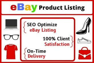 do ebay listing,ebay seo listing,ebay lister,ebay dropshipping,optimize listing