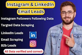 do extract email from instagram and linkedin